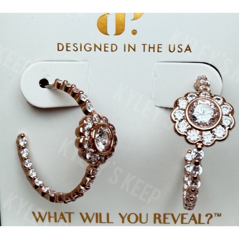 Bomb Party April Earrings - ER63980 The Genevieve Hoop - Rose Gold Plated
